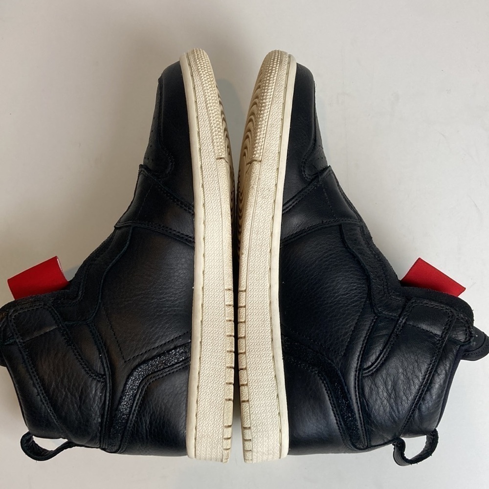 Air Jordan 1 Retro High Zip Black Sail Leather Gold Women’s 7.5 Punk Streetwear - Picture 13 of 16